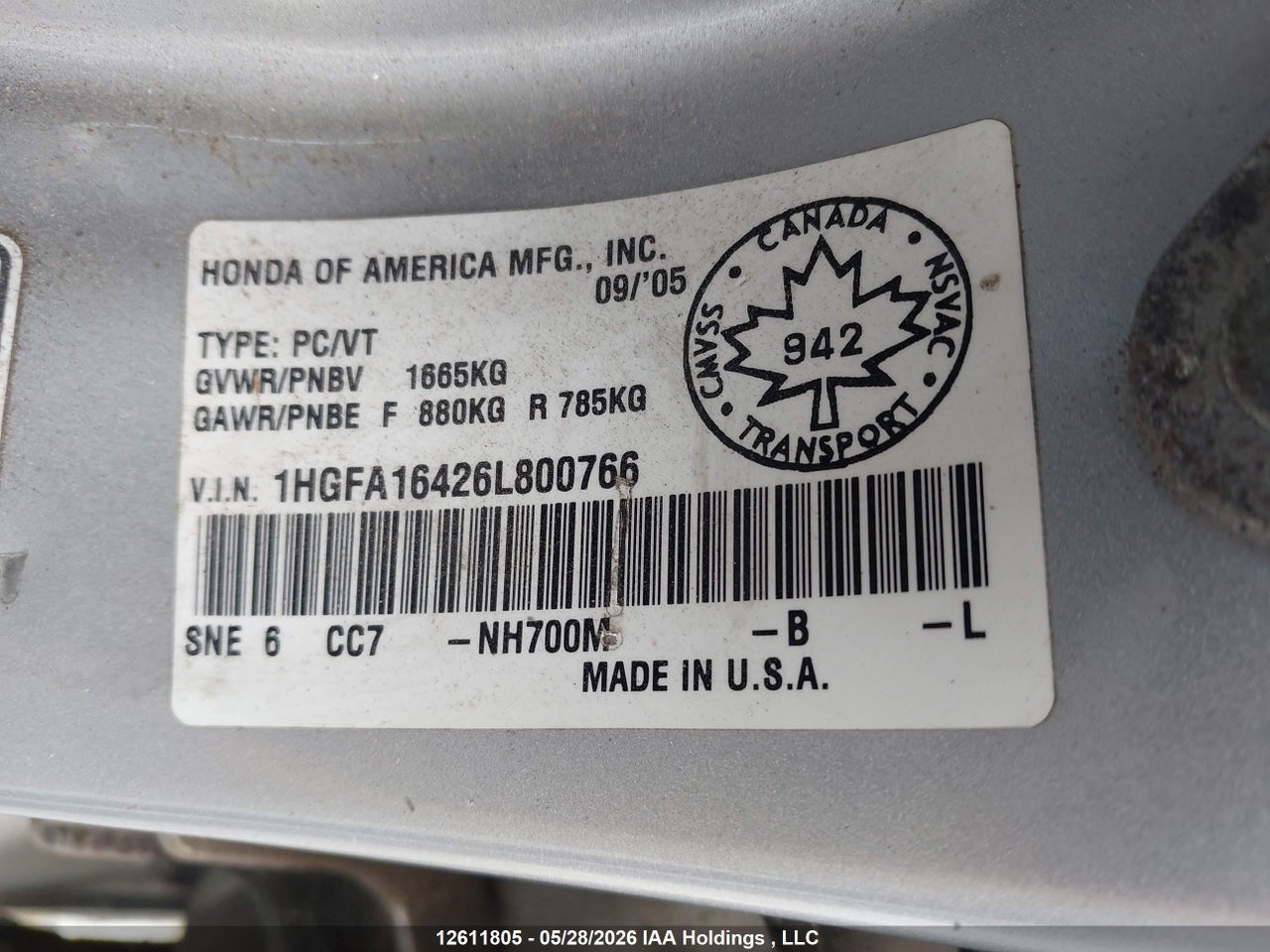 2006 HONDA CIVIC thumbnail 10