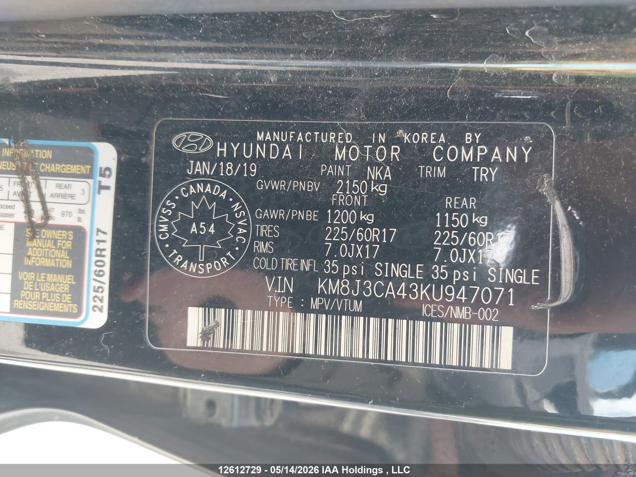 2019 HYUNDAI TUCSON PREFERRED thumbnail 10