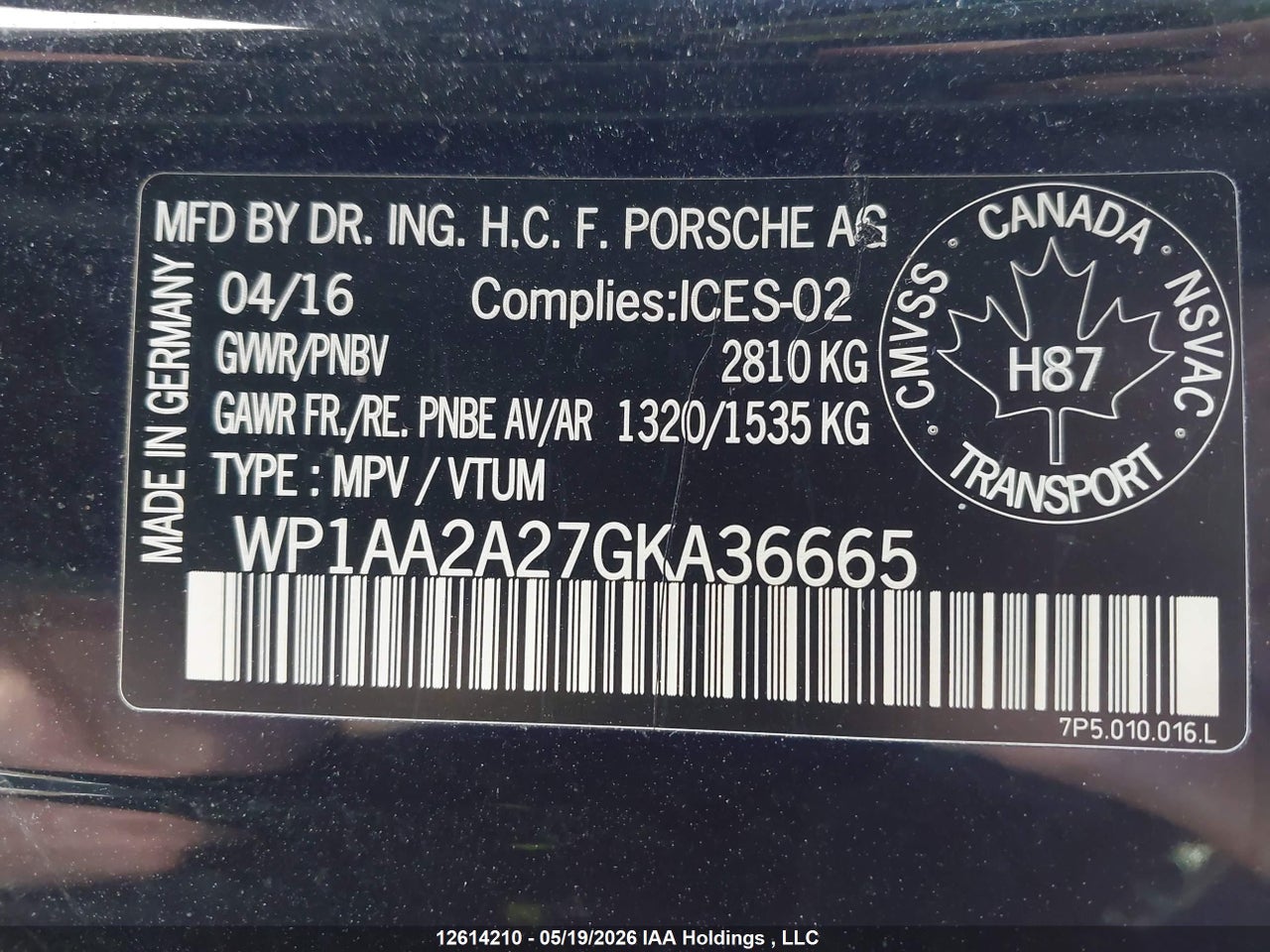 2016 PORSCHE CAYENNE thumbnail 10