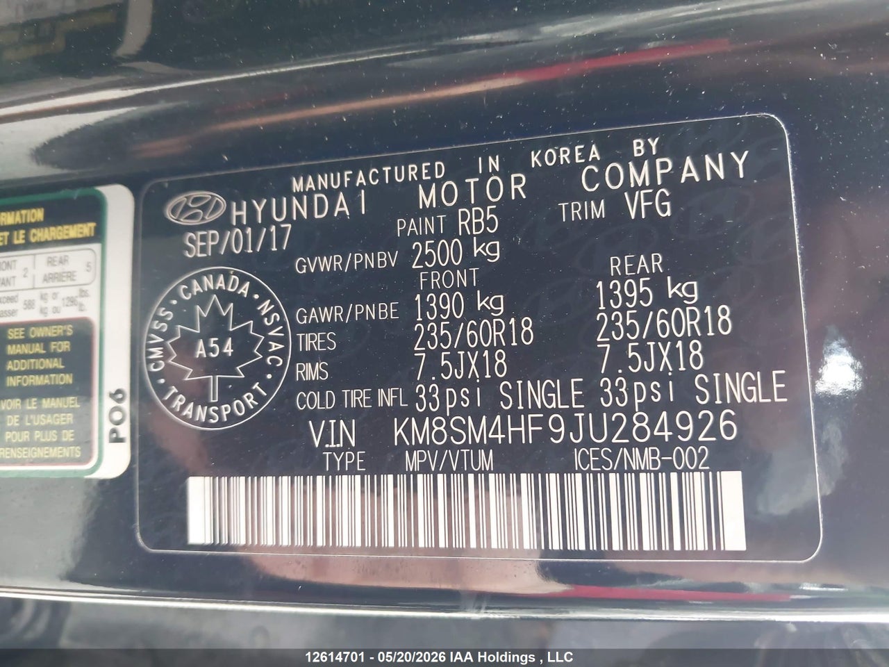 2018 HYUNDAI SANTA FE XL thumbnail 10
