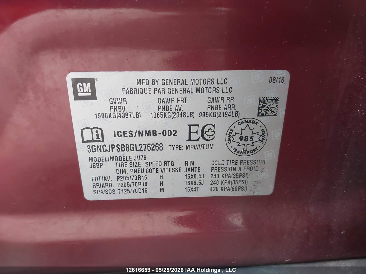 2016 CHEVROLET TRAX 1LT thumbnail 10