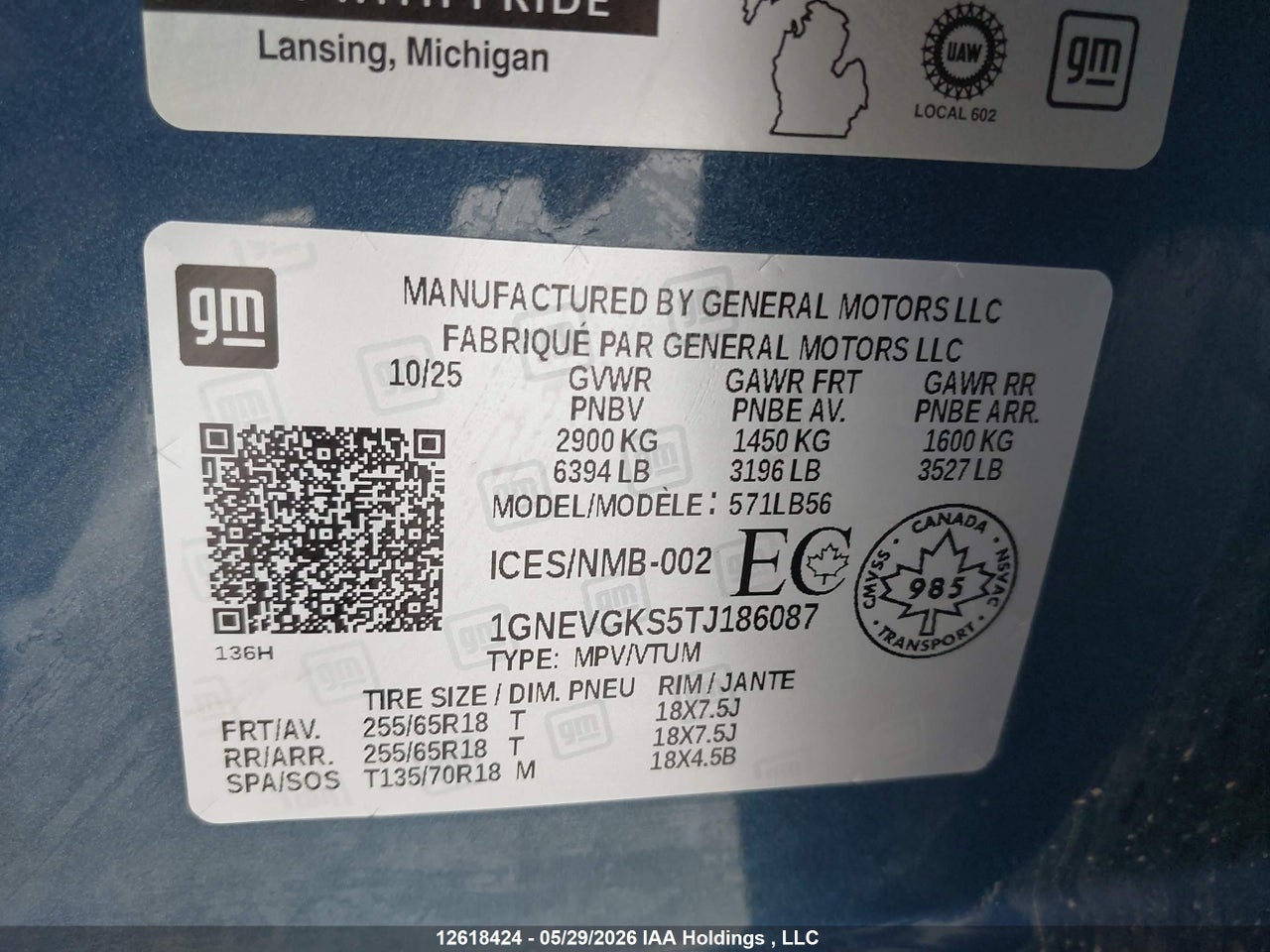 2026 CHEVROLET TRAVERSE LT thumbnail 10