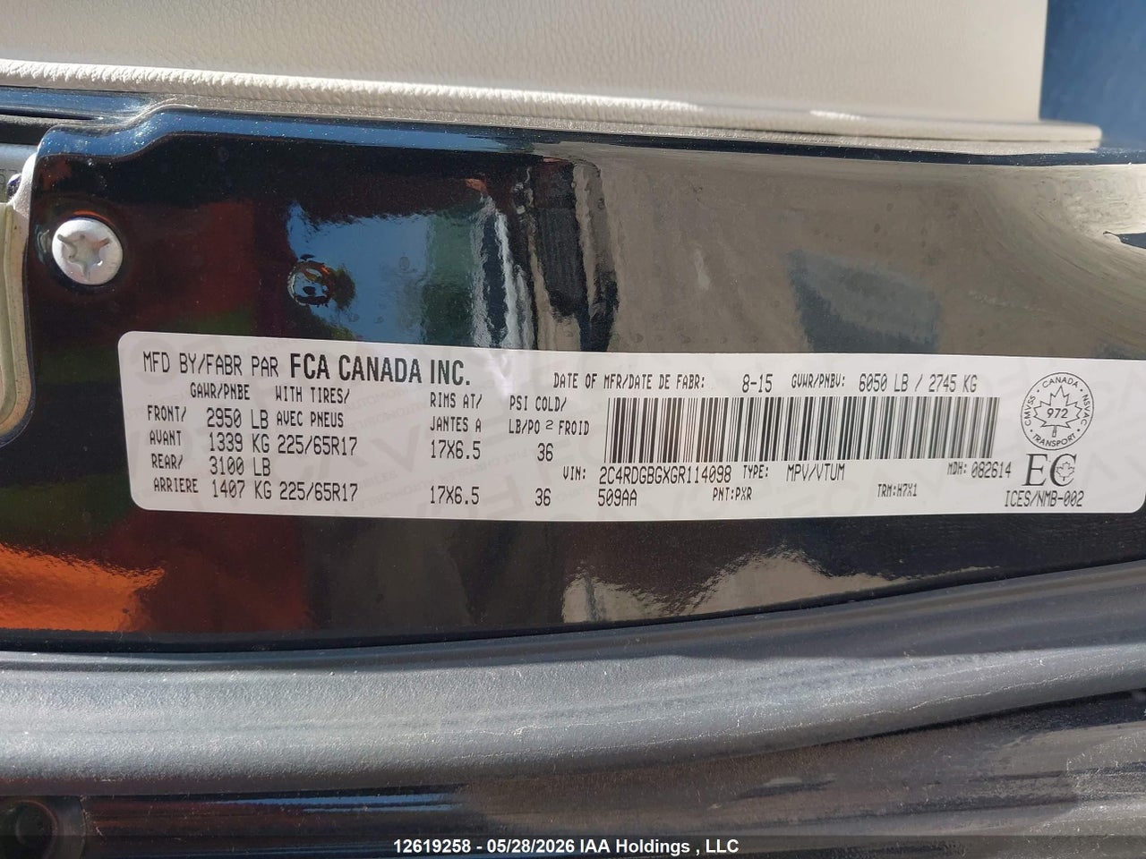 2016 DODGE GRAND CARAVAN SE/SXT thumbnail 10