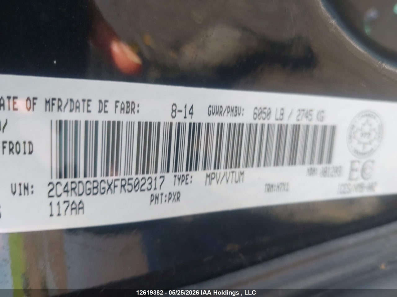 2015 DODGE GRAND CARAVAN SE thumbnail 10