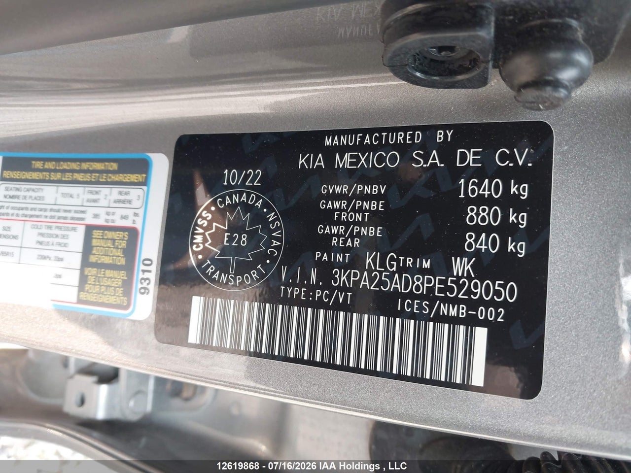 2023 KIA RIO S thumbnail 10