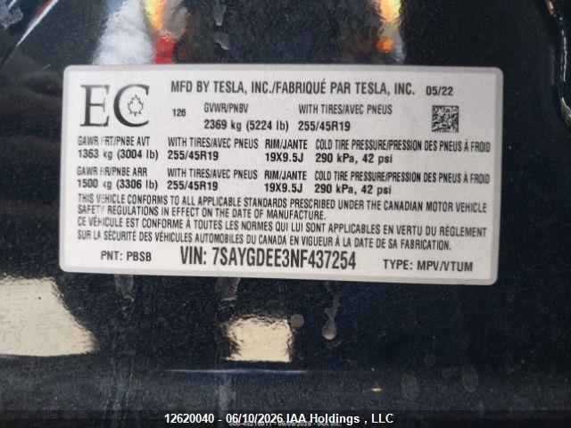 2022 TESLA MODEL Y thumbnail 11