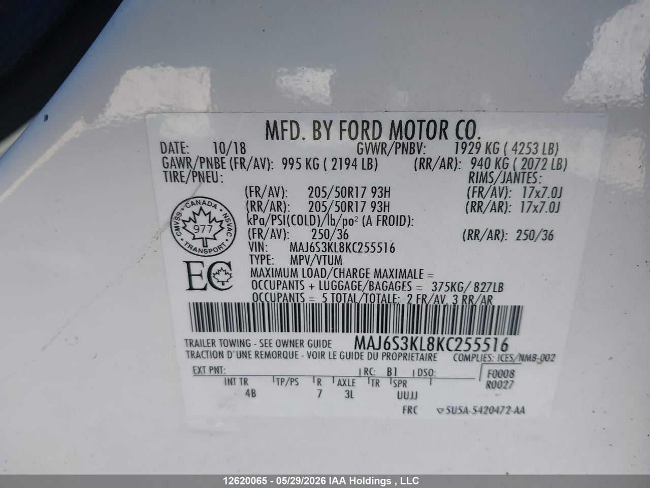 2019 FORD ECOSPORT TITANIUM thumbnail 10