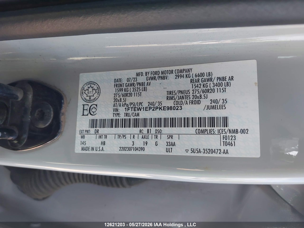 2023 FORD F-150 LARIAT thumbnail 10
