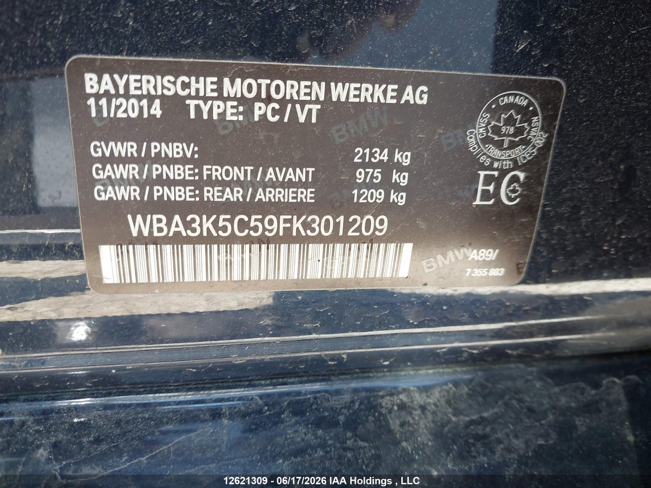 2015 BMW 328D XDRIVE TOURING thumbnail 10