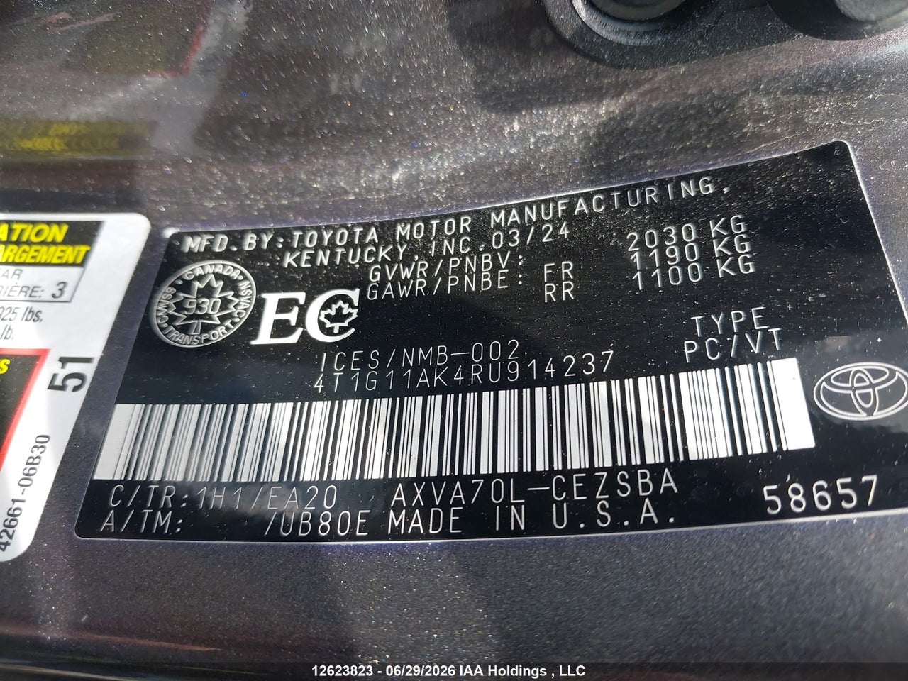 2024 TOYOTA CAMRY SE NIGHT SHADE/SE thumbnail 10