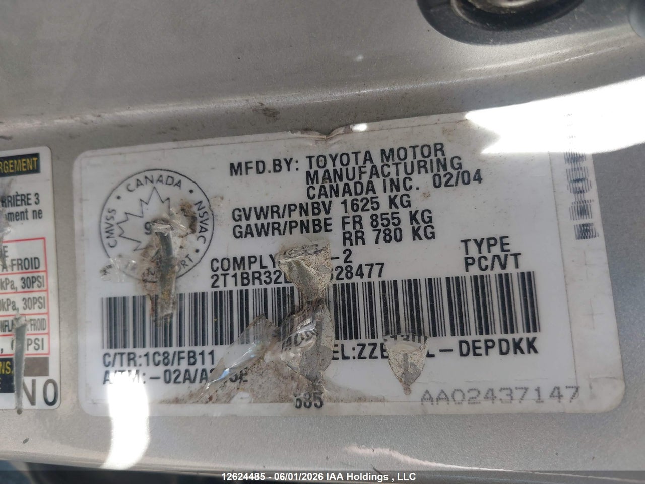 2004 TOYOTA COROLLA thumbnail 10
