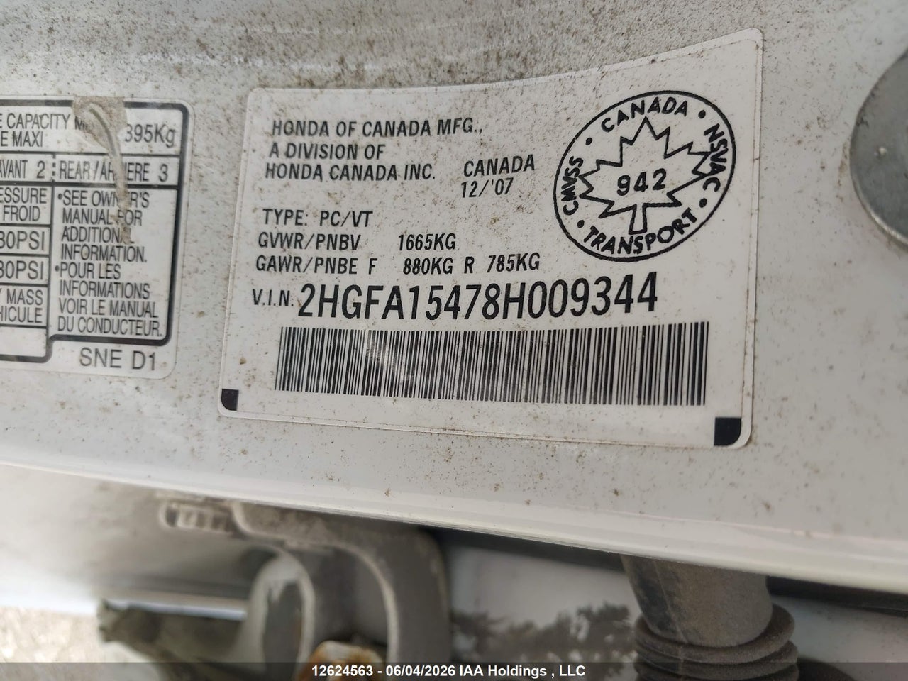 2008 HONDA CIVIC thumbnail 10