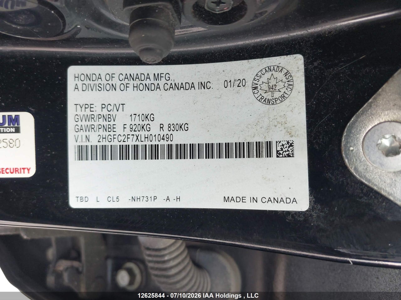 2020 HONDA CIVIC thumbnail 10