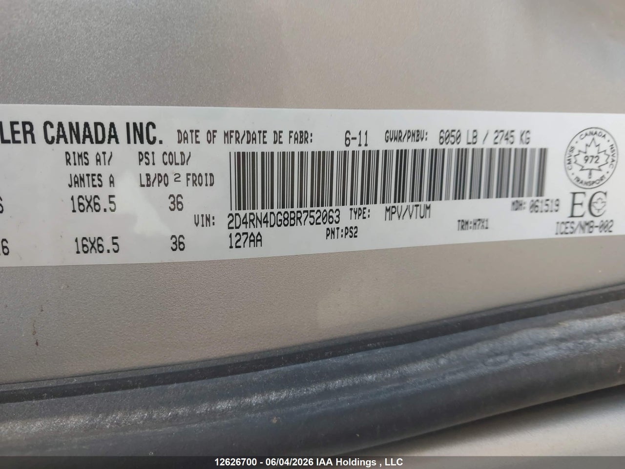 2011 DODGE GRAND CARAVAN EXPRESS thumbnail 10