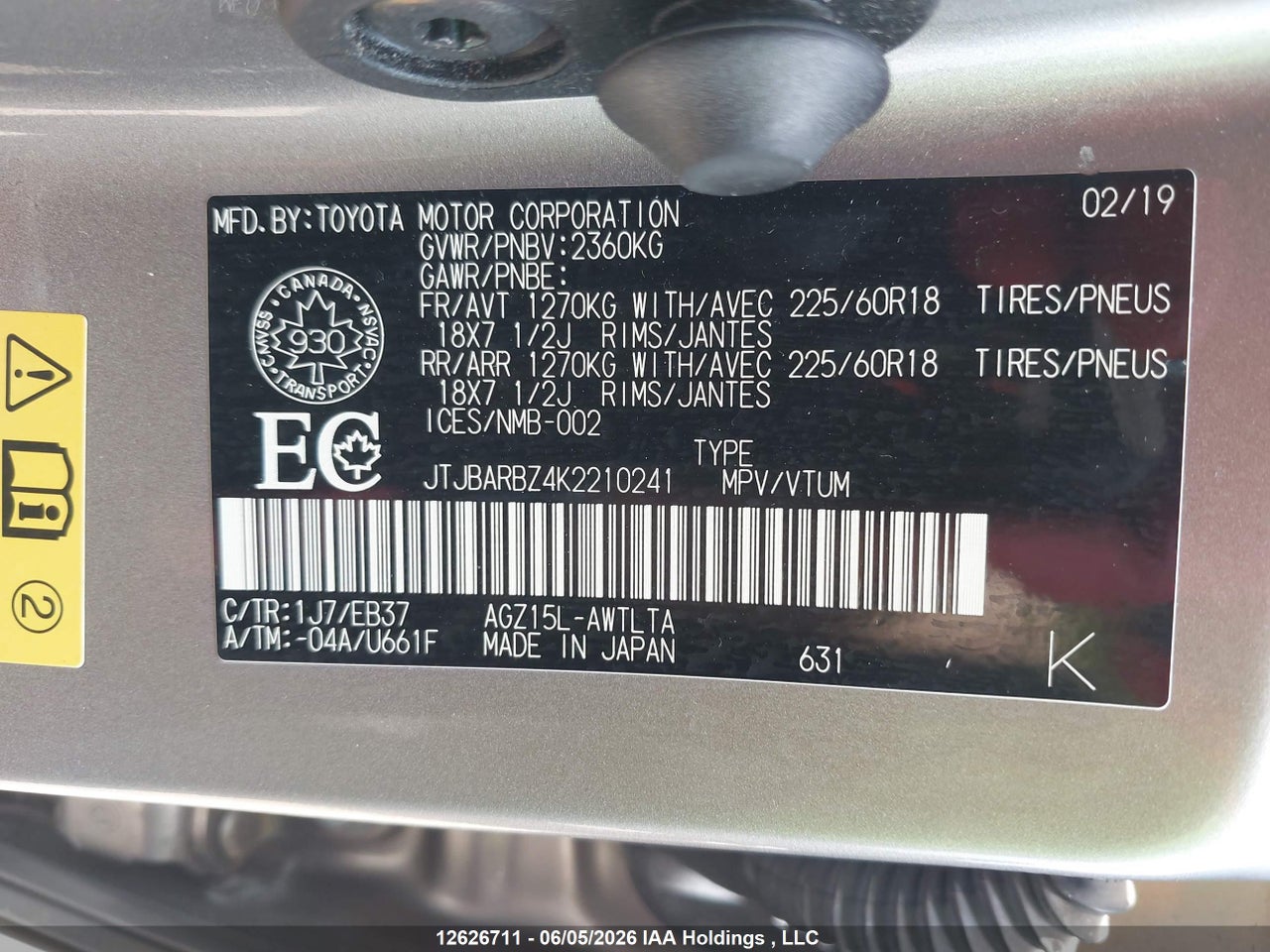 2019 LEXUS NX 300 BASE/300 F SPORT thumbnail 10