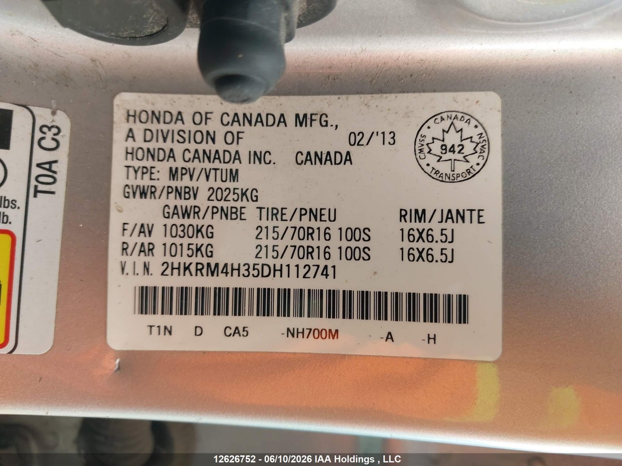 2013 HONDA CR-V thumbnail 10