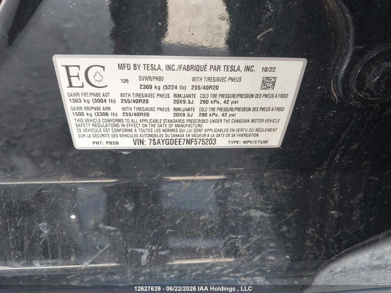 2022 TESLA MODEL Y thumbnail 10