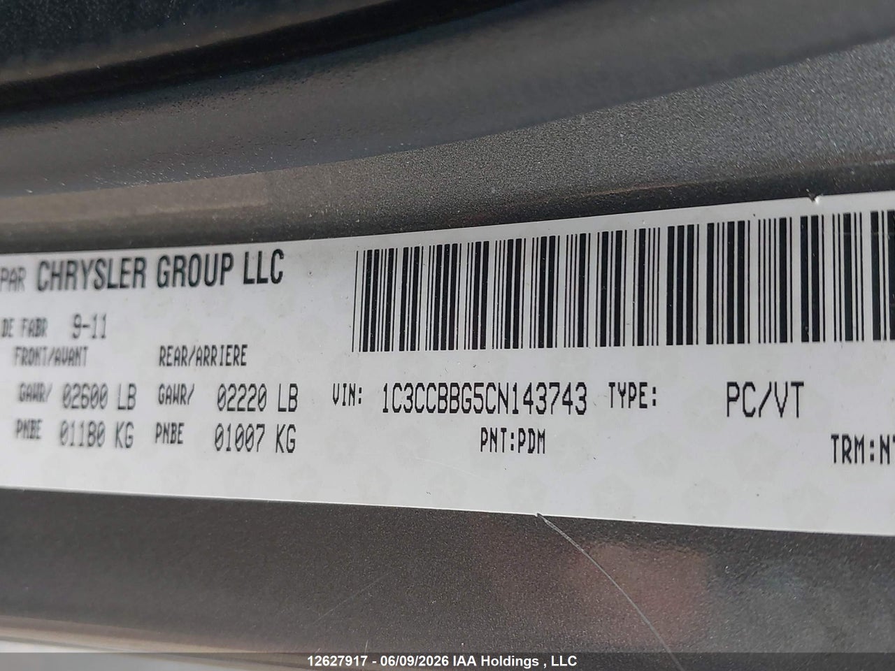 2012 CHRYSLER 200 TOURING thumbnail 10
