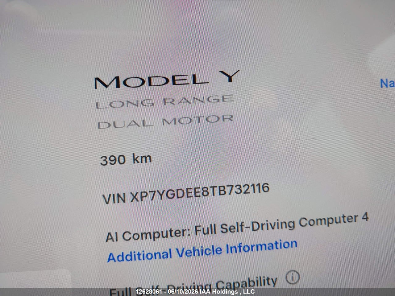 2026 TESLA MODEL Y LONG RANGE LAUNCH SERIES/PREMIUM ALL-WHEEL DRIVE thumbnail 8