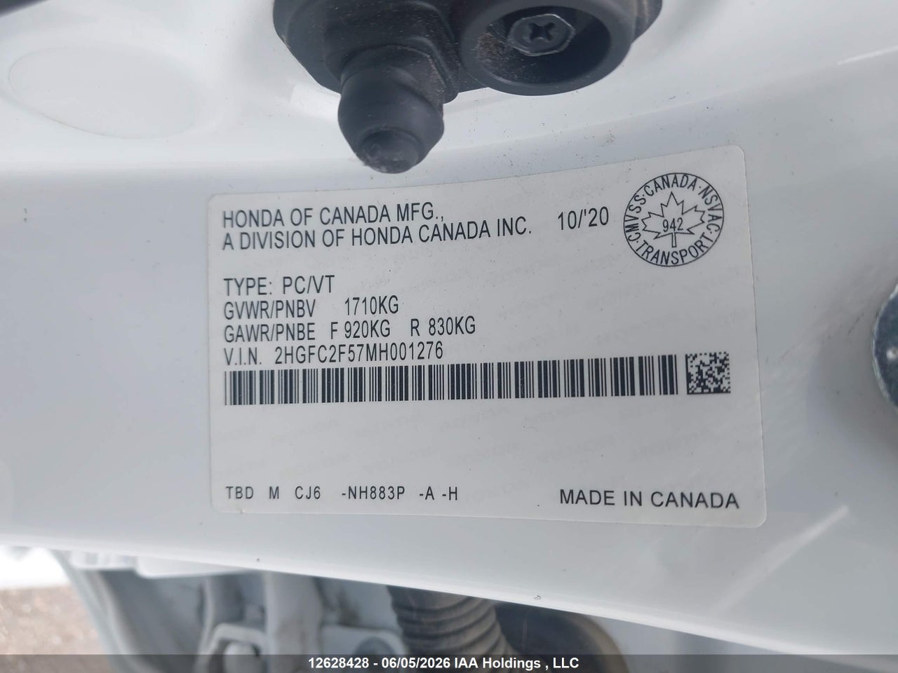 2021 HONDA CIVIC LX thumbnail 10