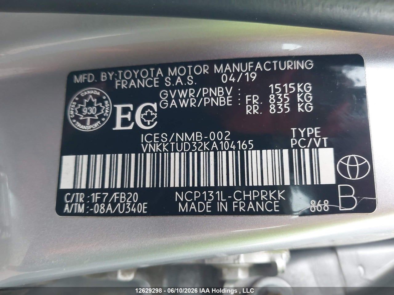 2019 TOYOTA YARIS L/LE/SE thumbnail 10