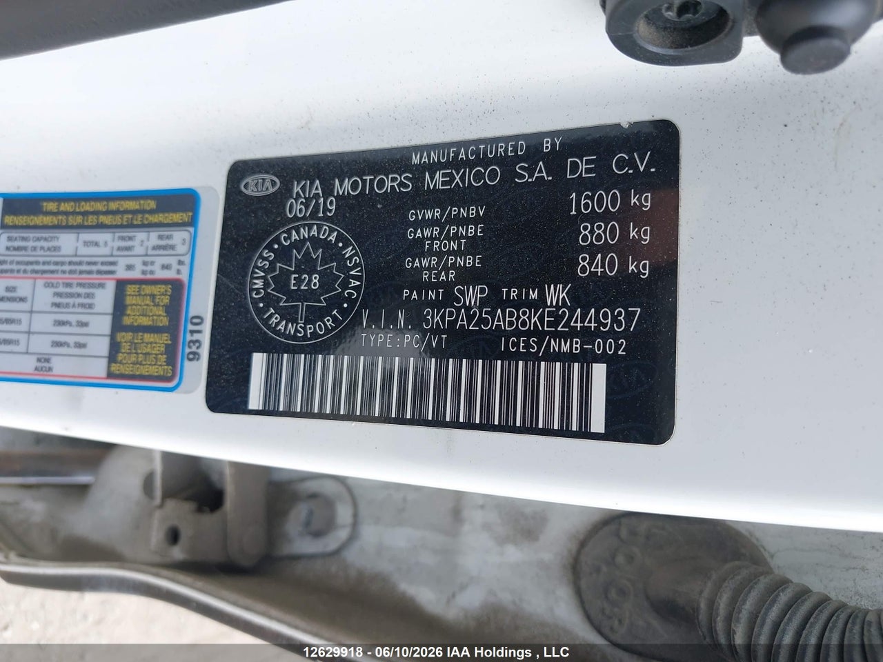 2019 KIA RIO thumbnail 10
