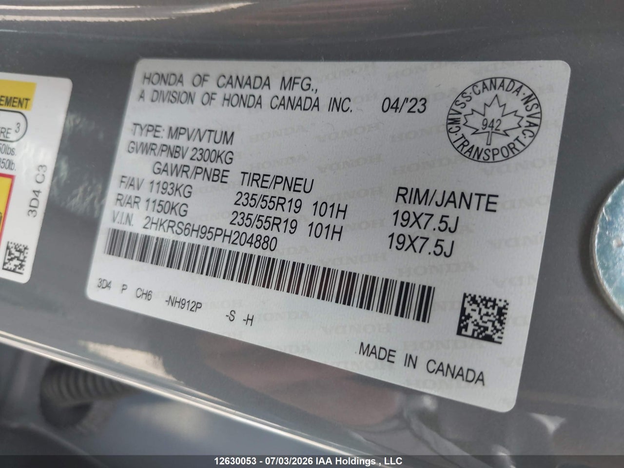 2023 HONDA CR-V TOURING HYBRID thumbnail 10