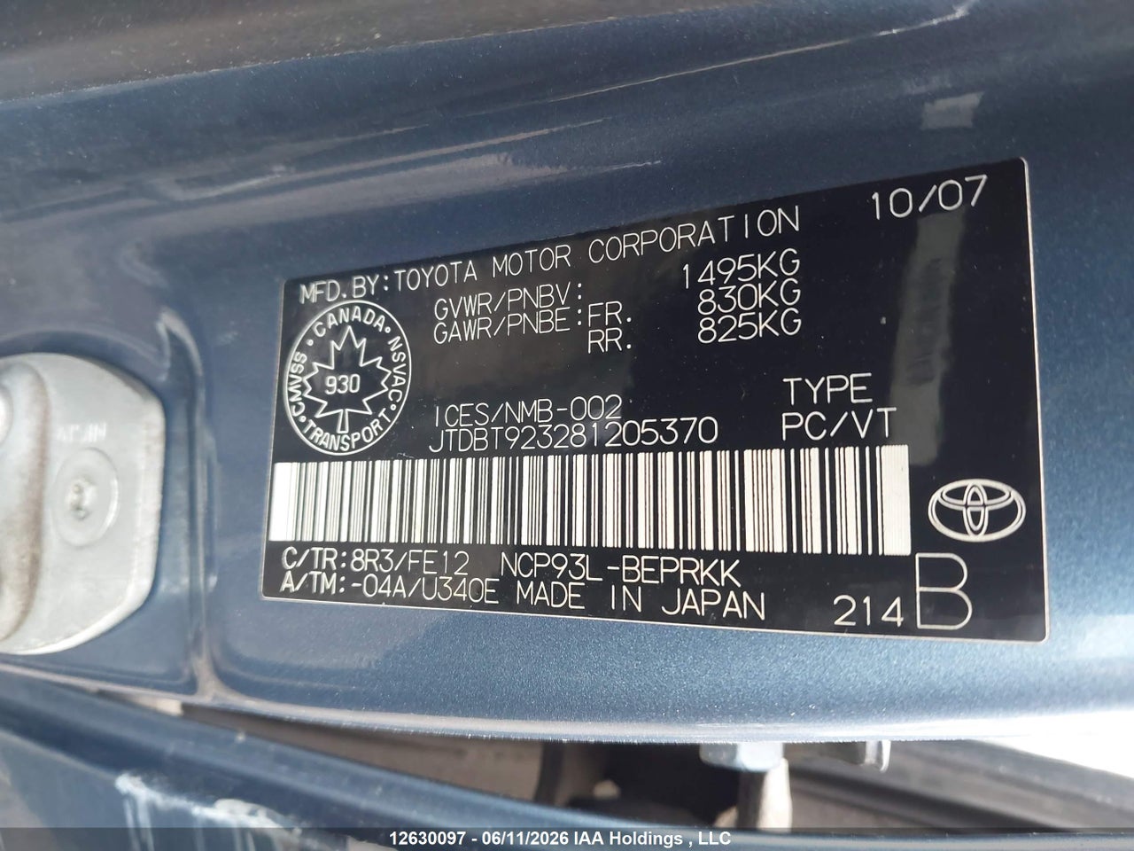 2008 TOYOTA YARIS thumbnail 10