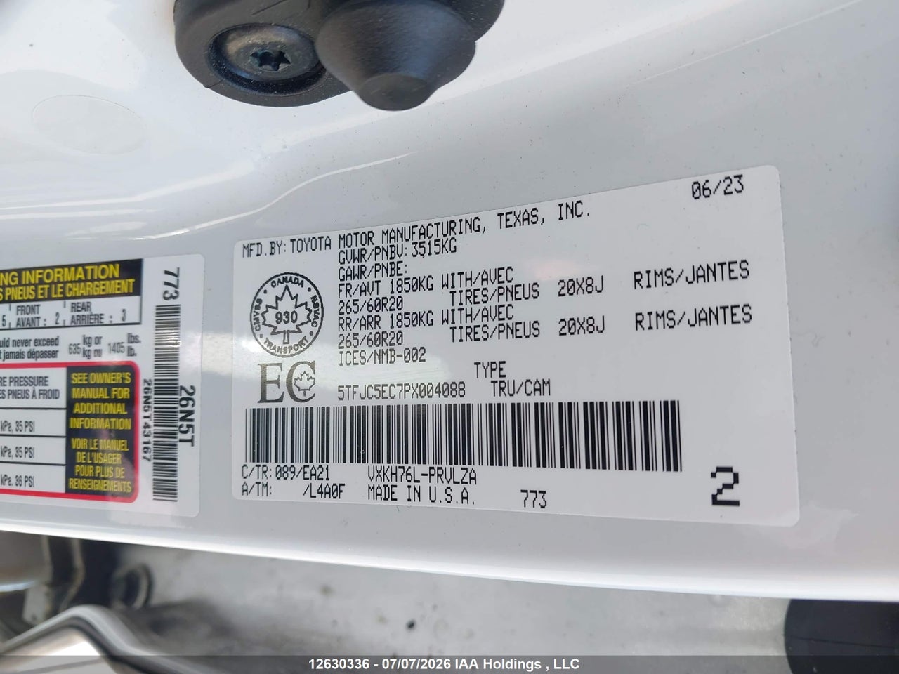 2023 TOYOTA TUNDRA CREWMAX LIMITED thumbnail 10