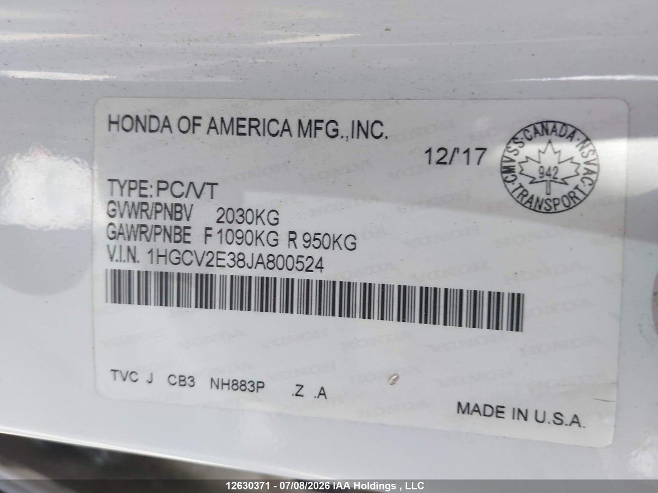 2018 HONDA ACCORD SPORT 2.0T thumbnail 10