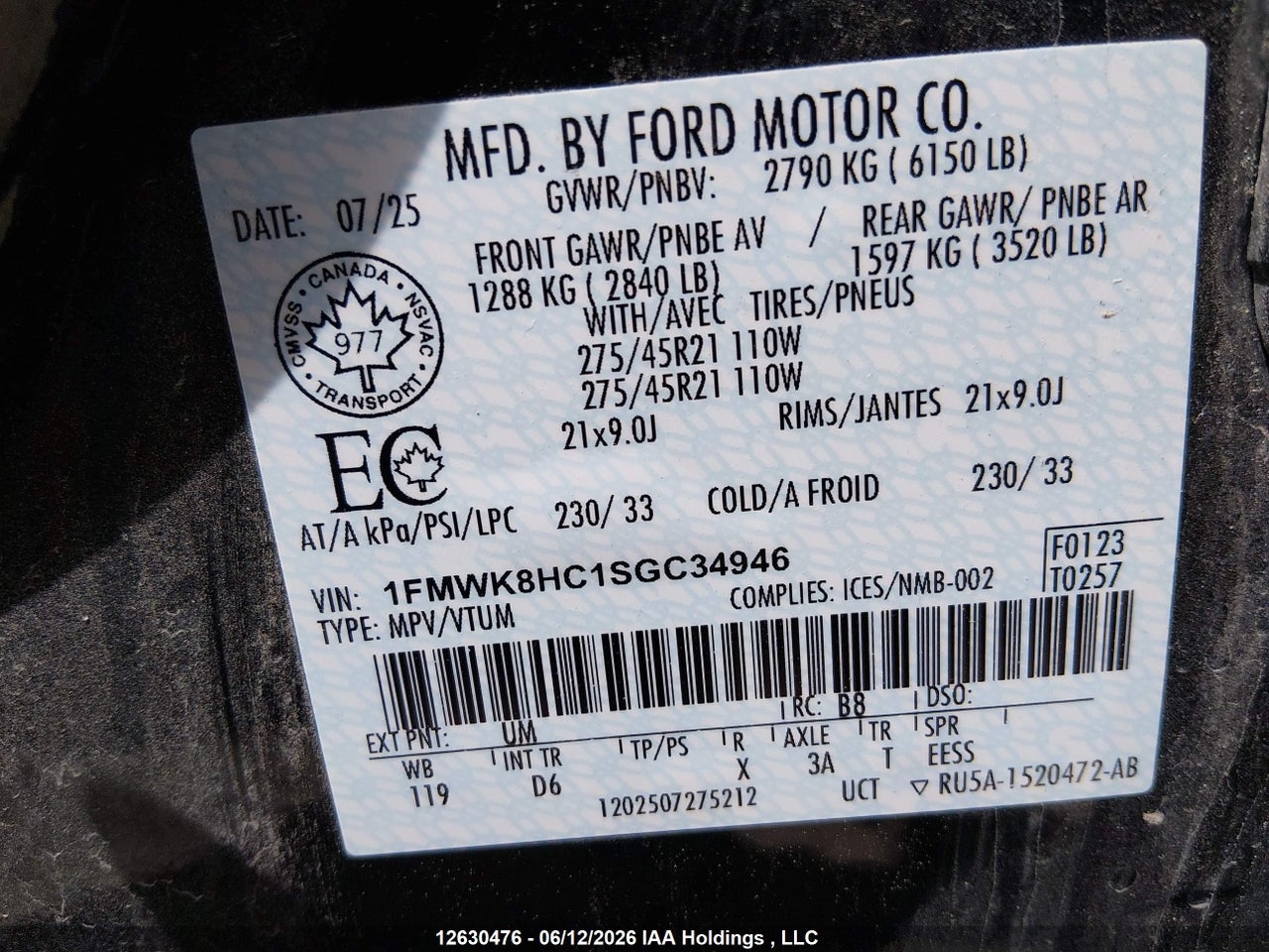 2025 FORD EXPLORER PLATINUM thumbnail 10
