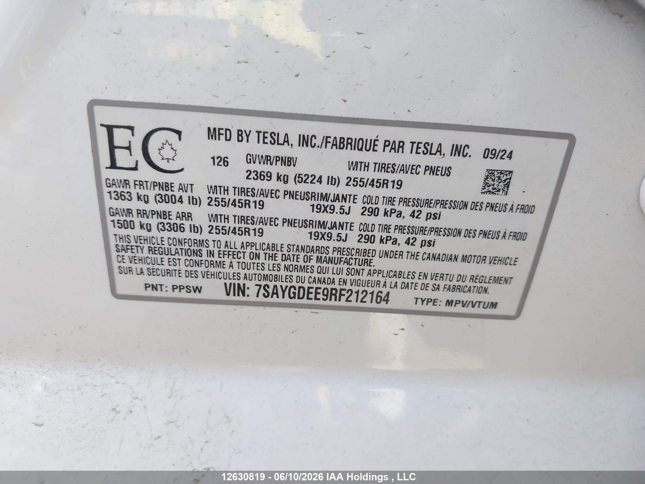 2024 TESLA MODEL Y LONG RANGE thumbnail 10