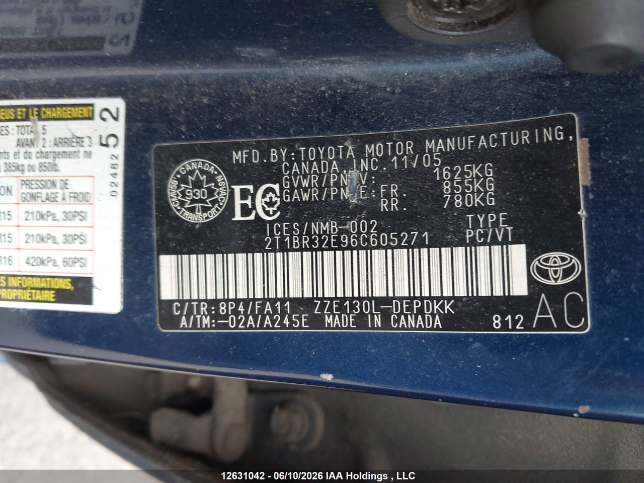 2006 TOYOTA COROLLA thumbnail 10