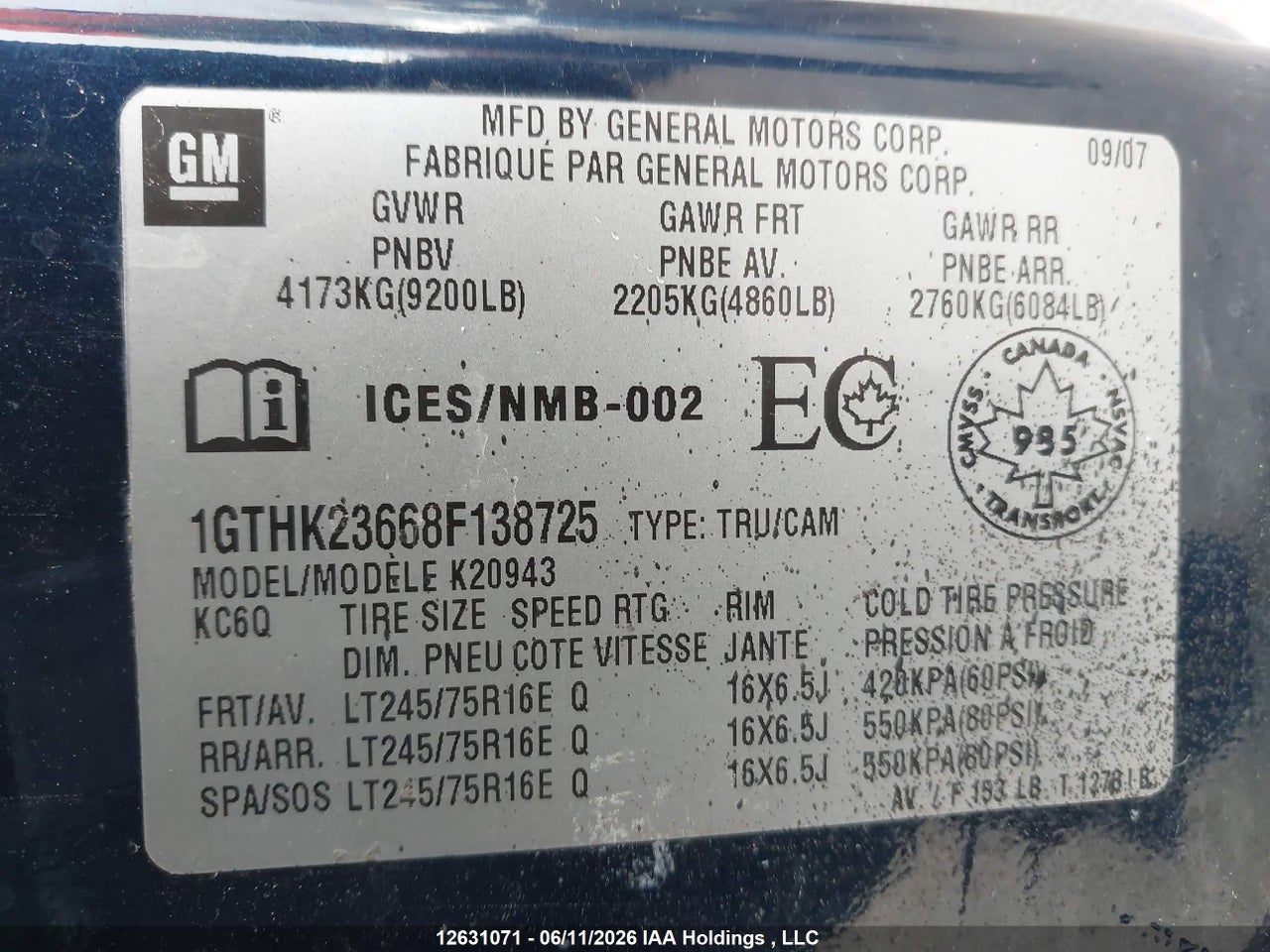 2008 GMC SIERRA K2500 HEAVY DUTY thumbnail 10