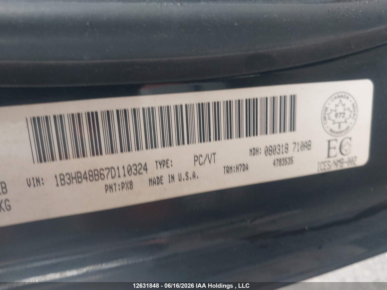 2007 DODGE CALIBER SXT thumbnail 10