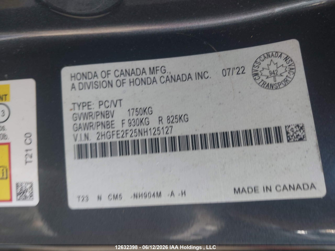 2022 HONDA CIVIC LX thumbnail 10