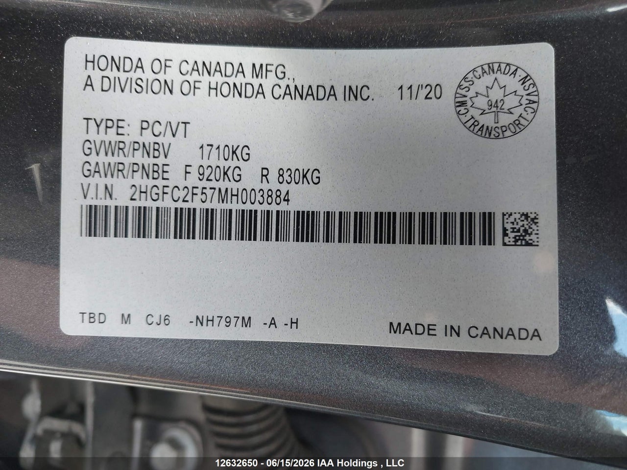 2021 HONDA CIVIC LX thumbnail 10