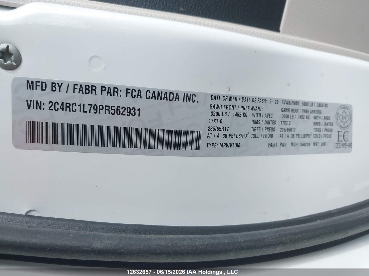 2023 CHRYSLER PACIFICA HYBRID TOURING L thumbnail 10