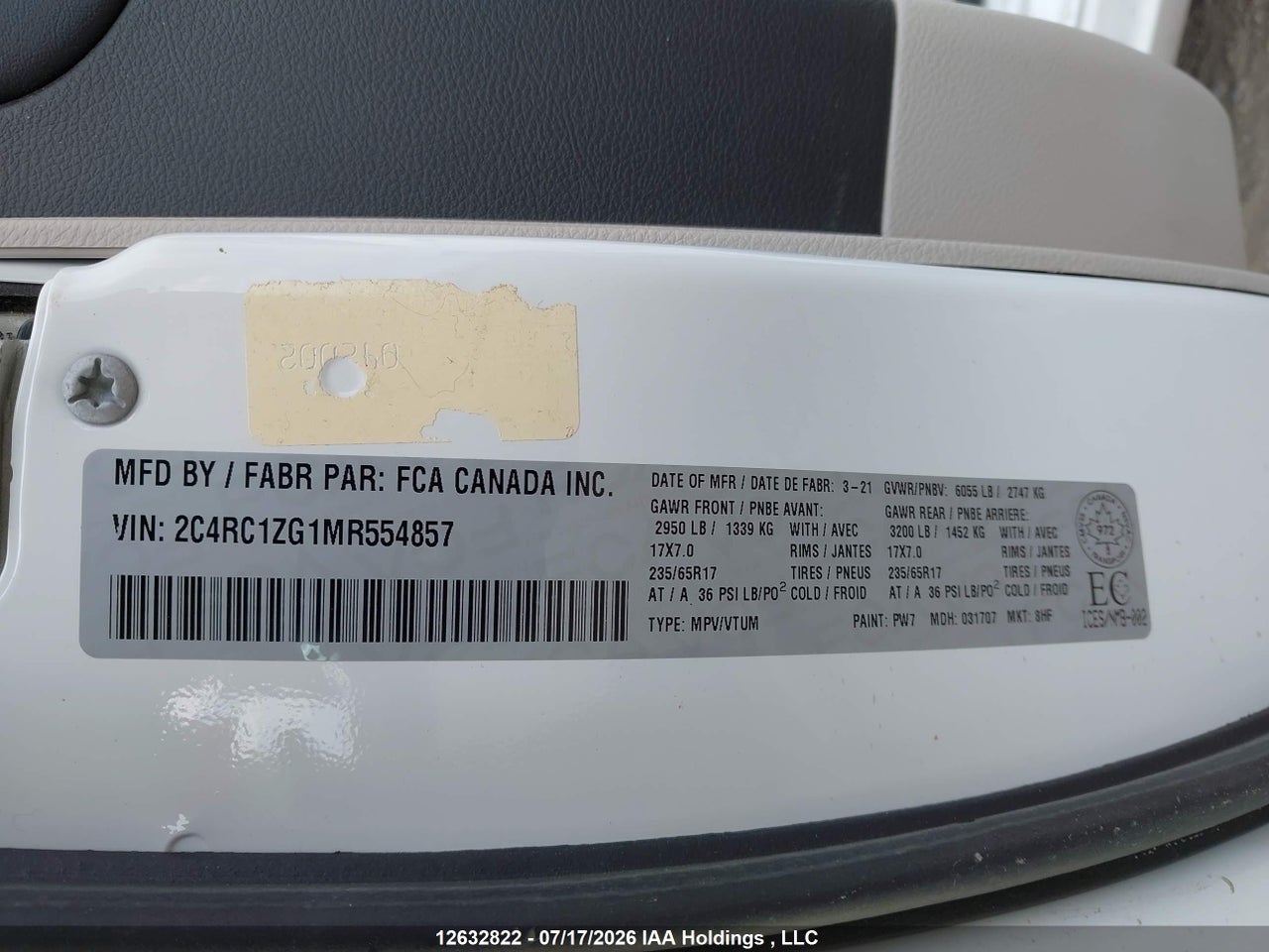 2021 CHRYSLER GRAND CARAVAN SXT thumbnail 10