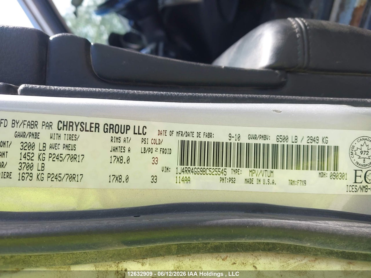 2011 JEEP GRAND CHEROKEE LAREDO thumbnail 10