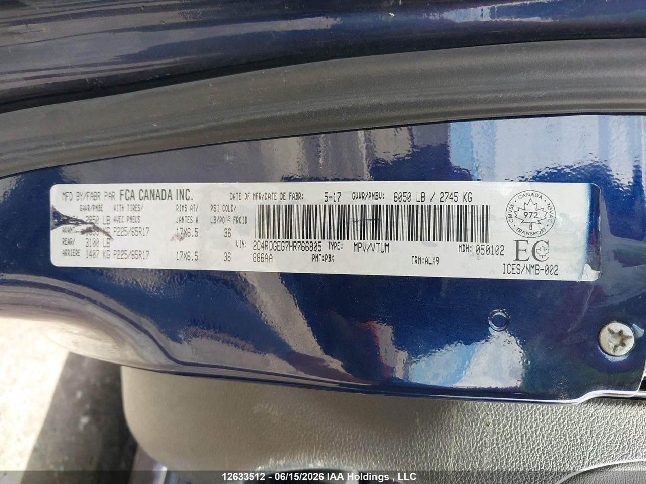 2017 DODGE GRAND CARAVAN GT thumbnail 10