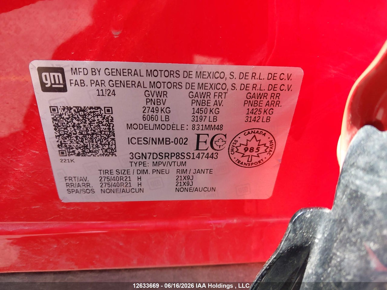 2025 CHEVROLET EQUINOX EV RS thumbnail 10