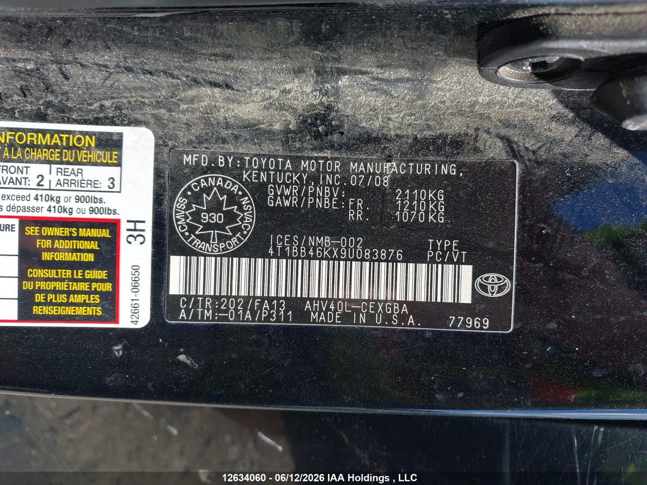 2009 TOYOTA CAMRY thumbnail 10