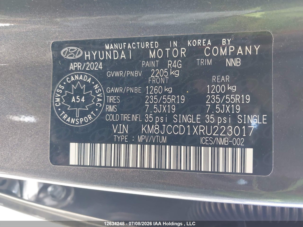 2024 HYUNDAI TUCSON ULTIMATE AWD thumbnail 10