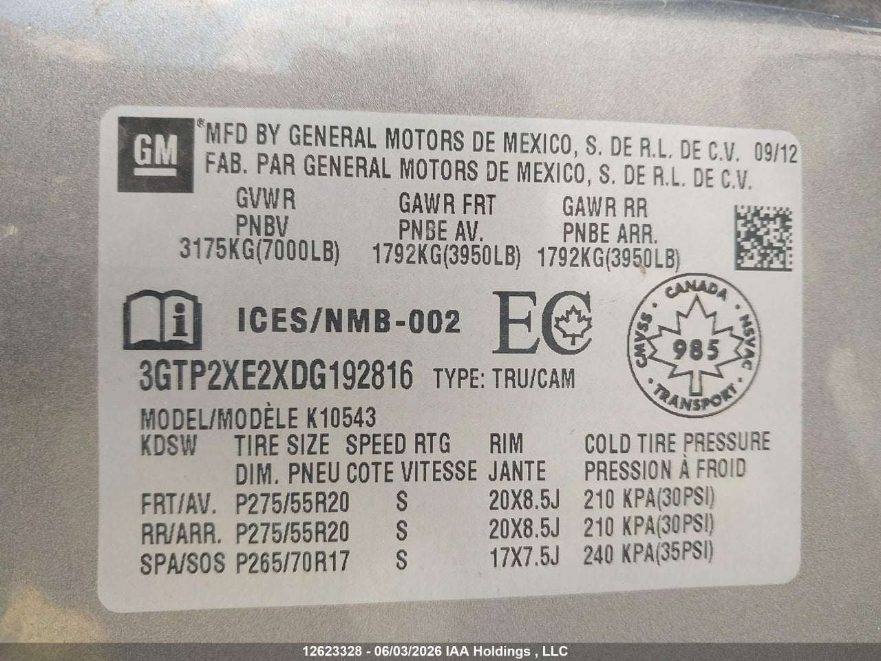 2013 GMC SIERRA 1500 DENALI thumbnail 10