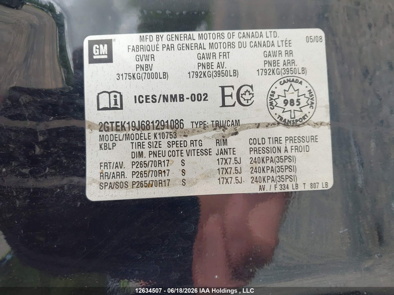 2008 GMC SIERRA 1500 thumbnail 10