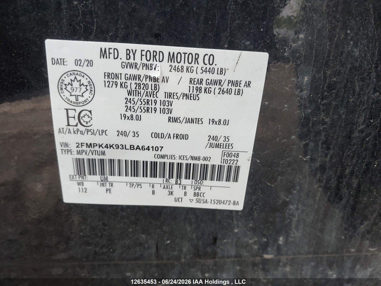 2020 FORD EDGE TITANIUM thumbnail 10