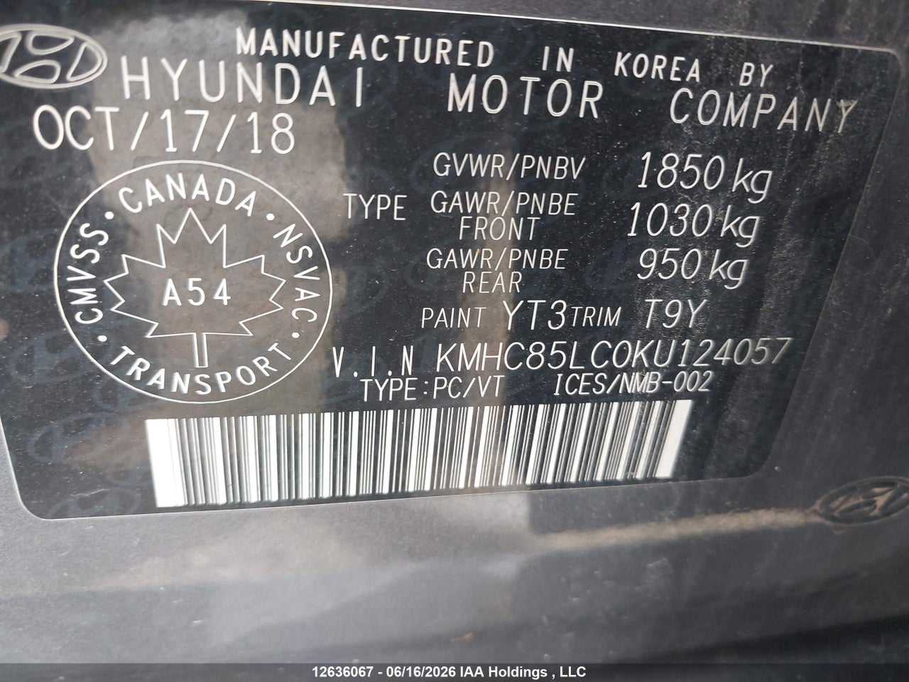 2019 HYUNDAI IONIQ LIMITED thumbnail 10