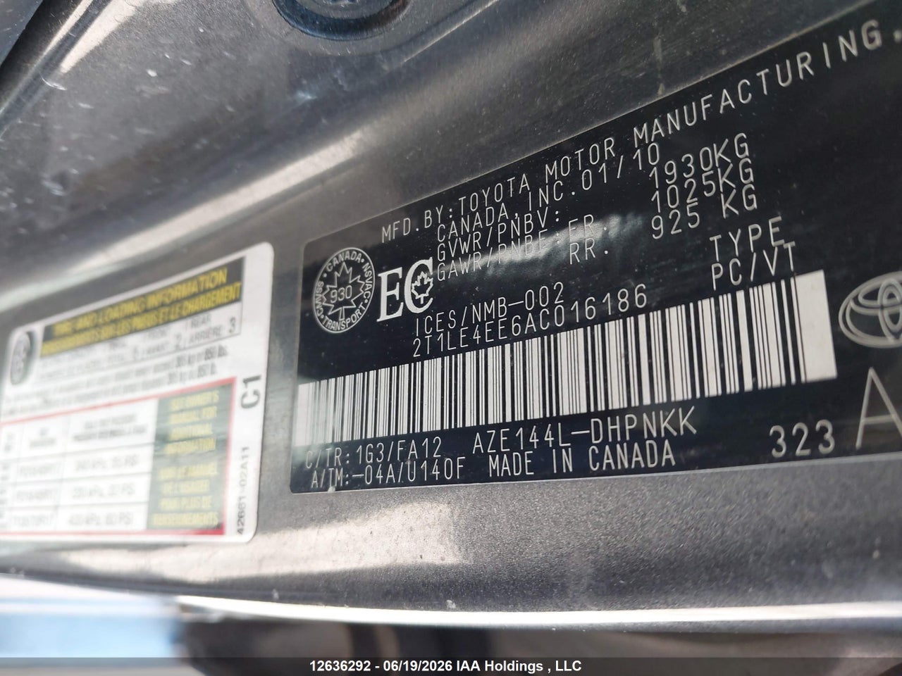 2010 TOYOTA MATRIX thumbnail 10