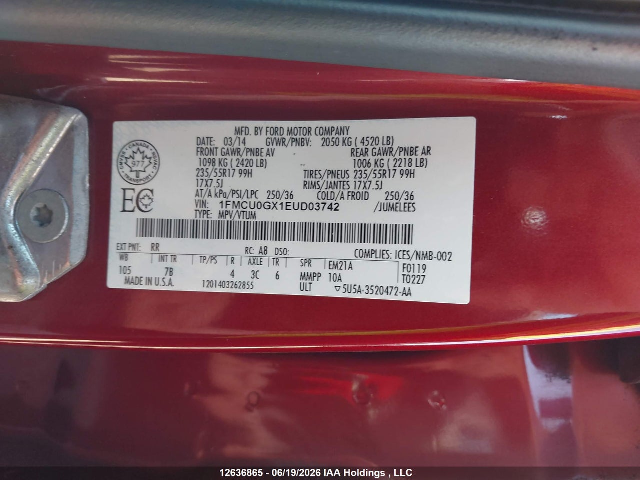 2014 FORD ESCAPE SE thumbnail 10